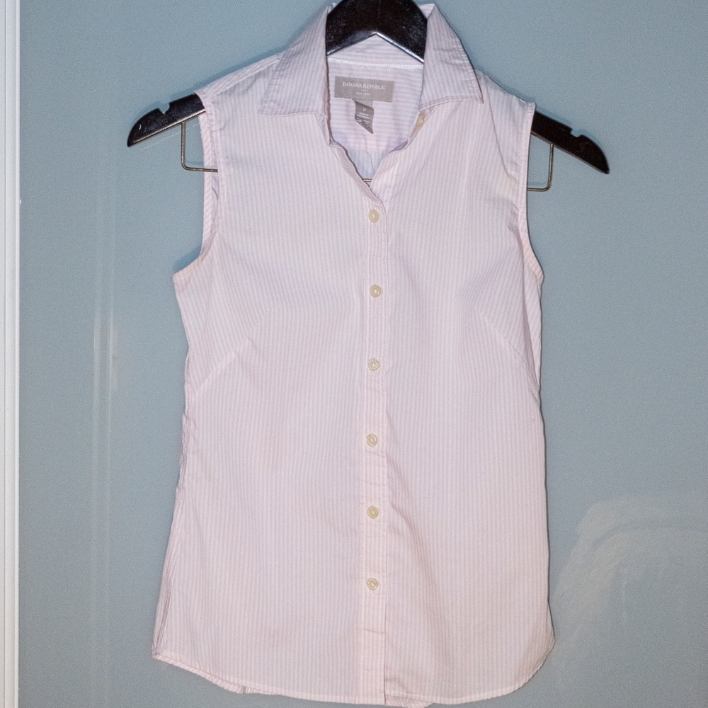 Sleeveless Button Up